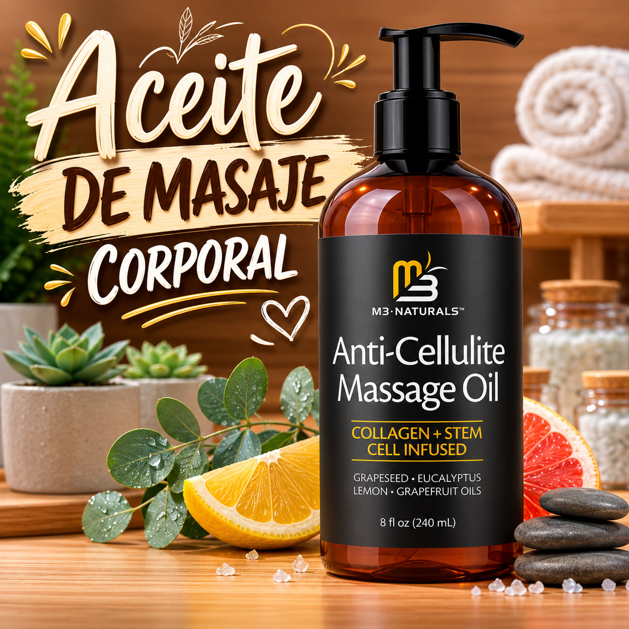 NaturalOil Colágeno — Aceite de Masaje Reafirmante Anticelulitis