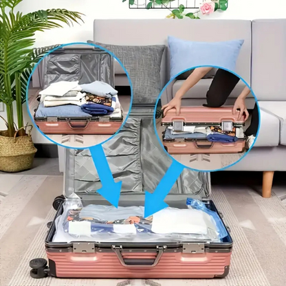 Bolsas al Vacío — Hasta 80% Más Espacio en tu Clóset o Maleta, en Minutos