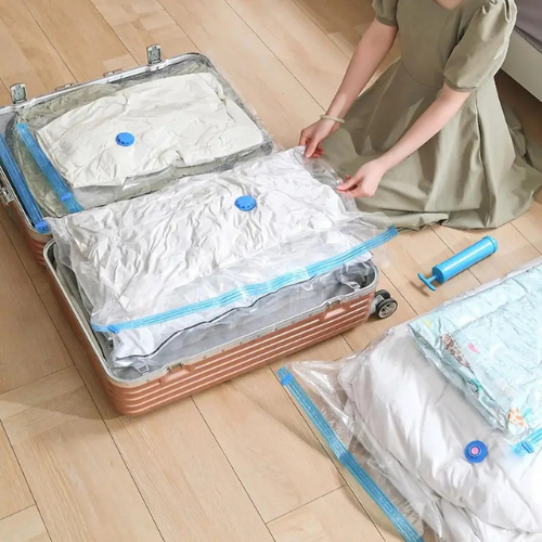 Bolsas al Vacío — Hasta 80% Más Espacio en tu Clóset o Maleta, en Minutos
