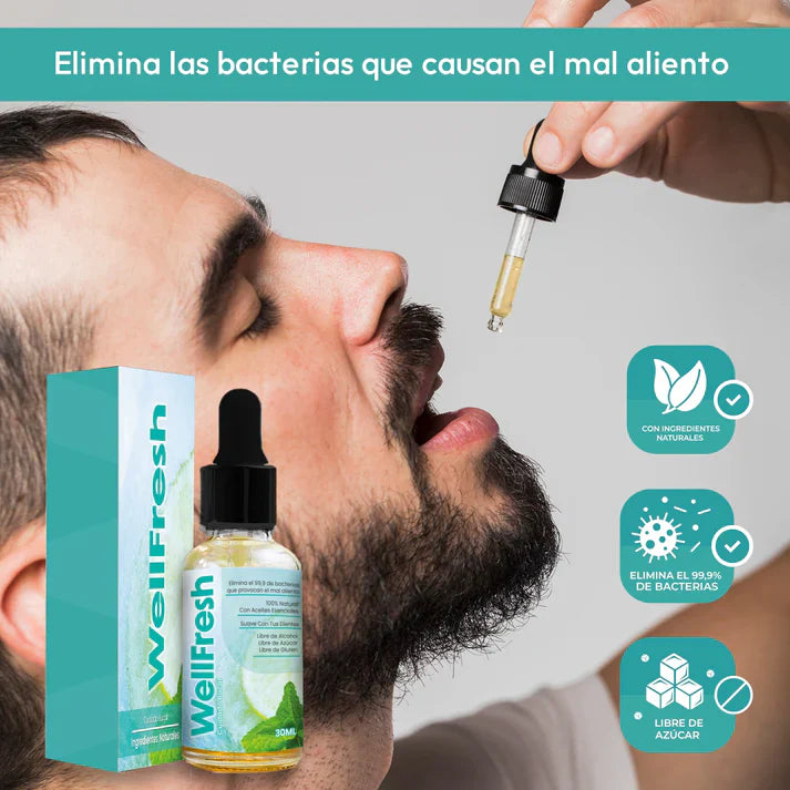 Elimina El Mal Aliento Con Wellfresh + ENVÍO GRATIS
