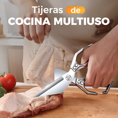 Tijeras de Cocina Multifunción de Acero Inoxidable – Corta Pollo, Carne y Huesos Facilmente