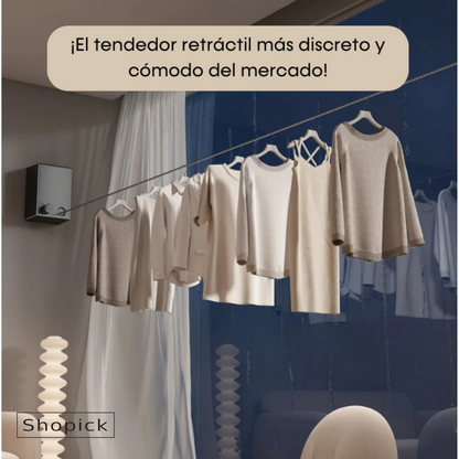 Tendedero Retractil — Tienda Su Ropa Adentro. Sin Desorden En Su Casa