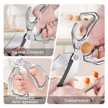 Tijeras de Cocina Multifunción de Acero Inoxidable – Corta Pollo, Carne y Huesos Facilmente