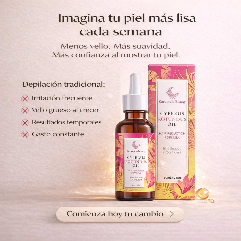 Cyperus Rotundus Oil | Menos vello, piel más suave por más tiempo