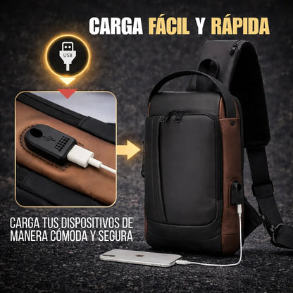 Mochila Antirrobo, Impermeable con Bloqueo y Puerto USB