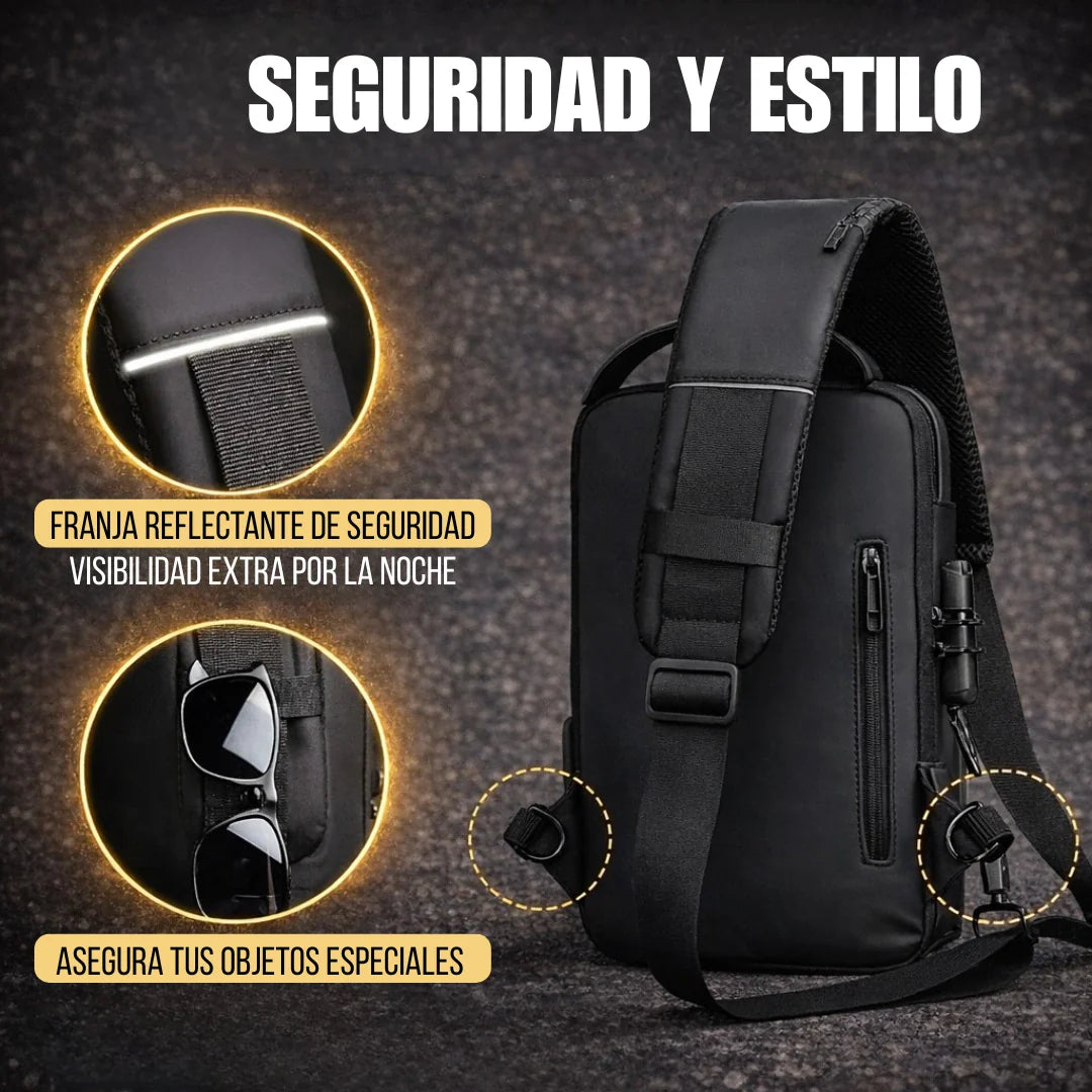 Mochila Antirrobo, Impermeable con Bloqueo y Puerto USB