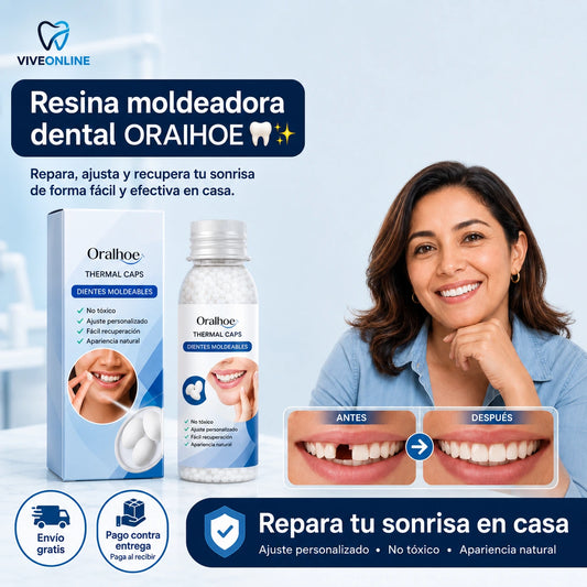 Resina Moldeadora Dental Oralhoe — repara dientes rotos o perdidos en casa en minutos 🦷