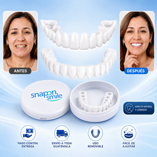 SnapSmile™ — Sonrisa Perfecta en Segundos, Sin Dentista. Par de Carillas