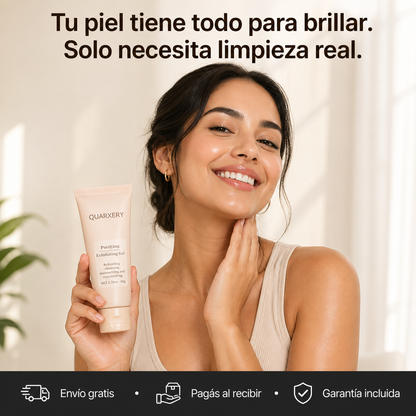 Cansado de esas manchas en el cuello? Gel Exfoliante Quarxery — Elimina la Suciedad Profunda