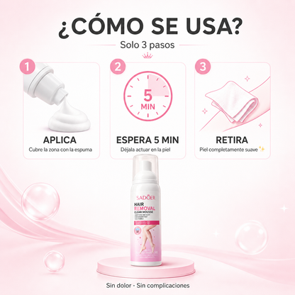 Deja de rasurarte. Depílate sin dolor — Espuma Depilatoria SADOER