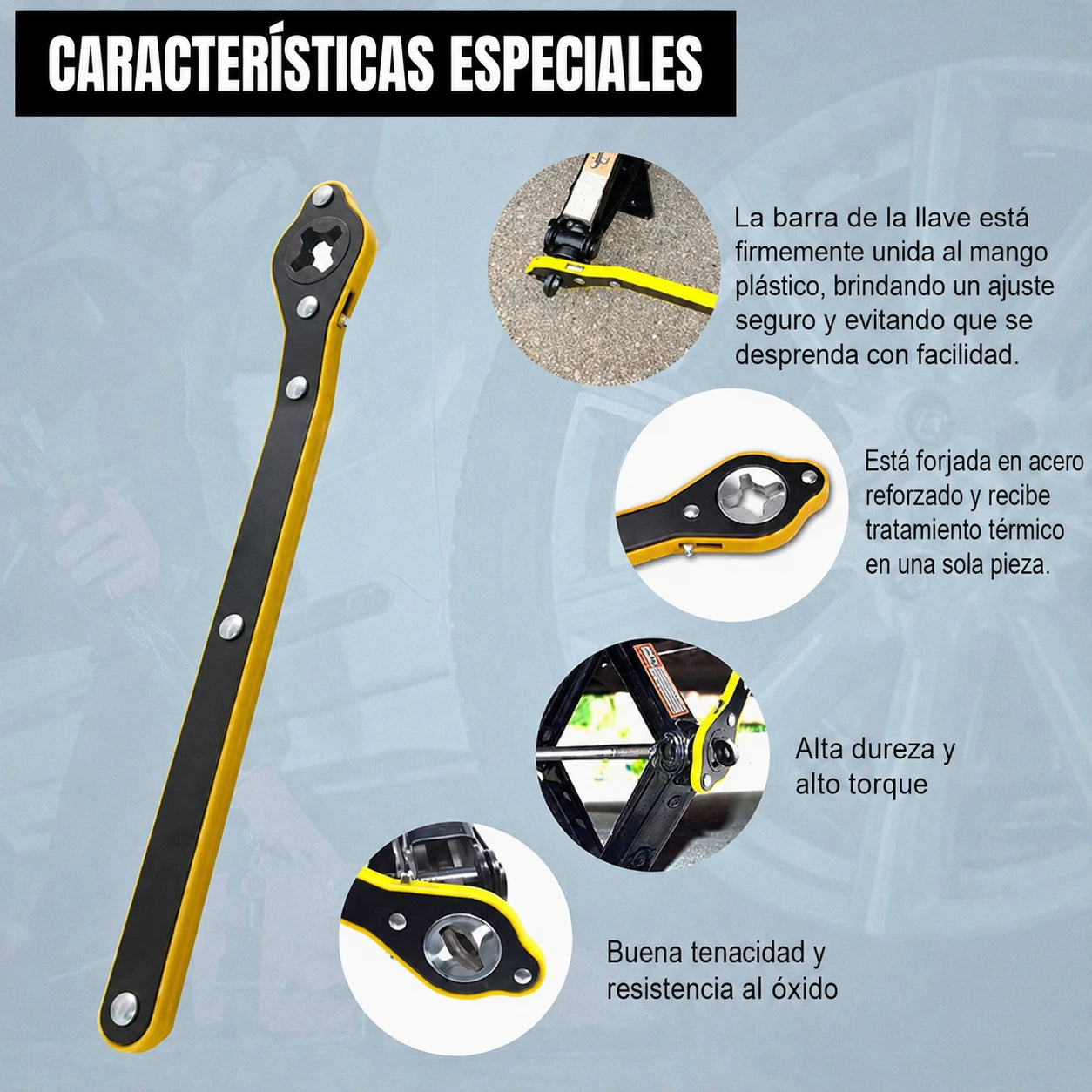 Llave Para Tricket CarracaPro™ — Cambia tu Llanta sin Esfuerzo en Carretera