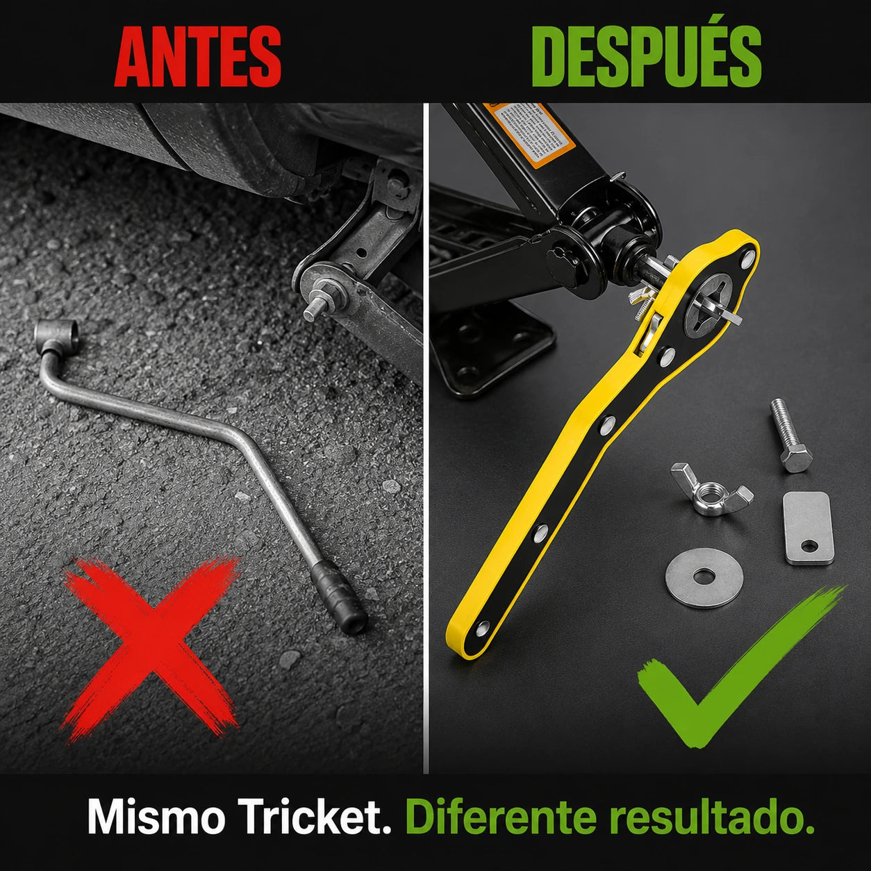 Llave Para Tricket CarracaPro™ — Cambia tu Llanta sin Esfuerzo en Carretera