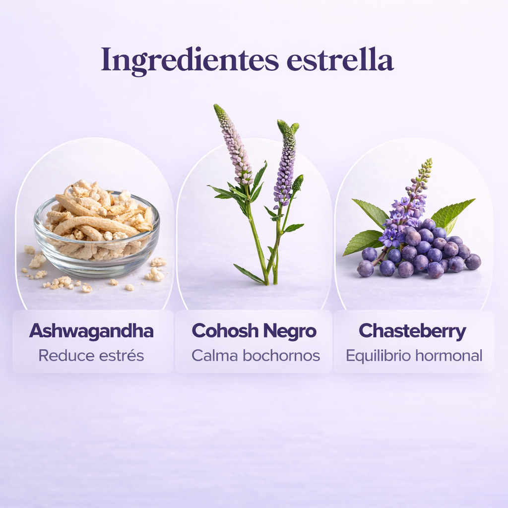MENO — Bienestar Femenino en la menopausia · 60 Cápsulas Veganas