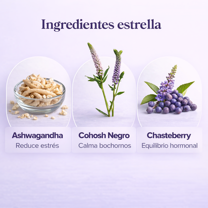 MENO — Bienestar Femenino en la menopausia · 60 Cápsulas Veganas