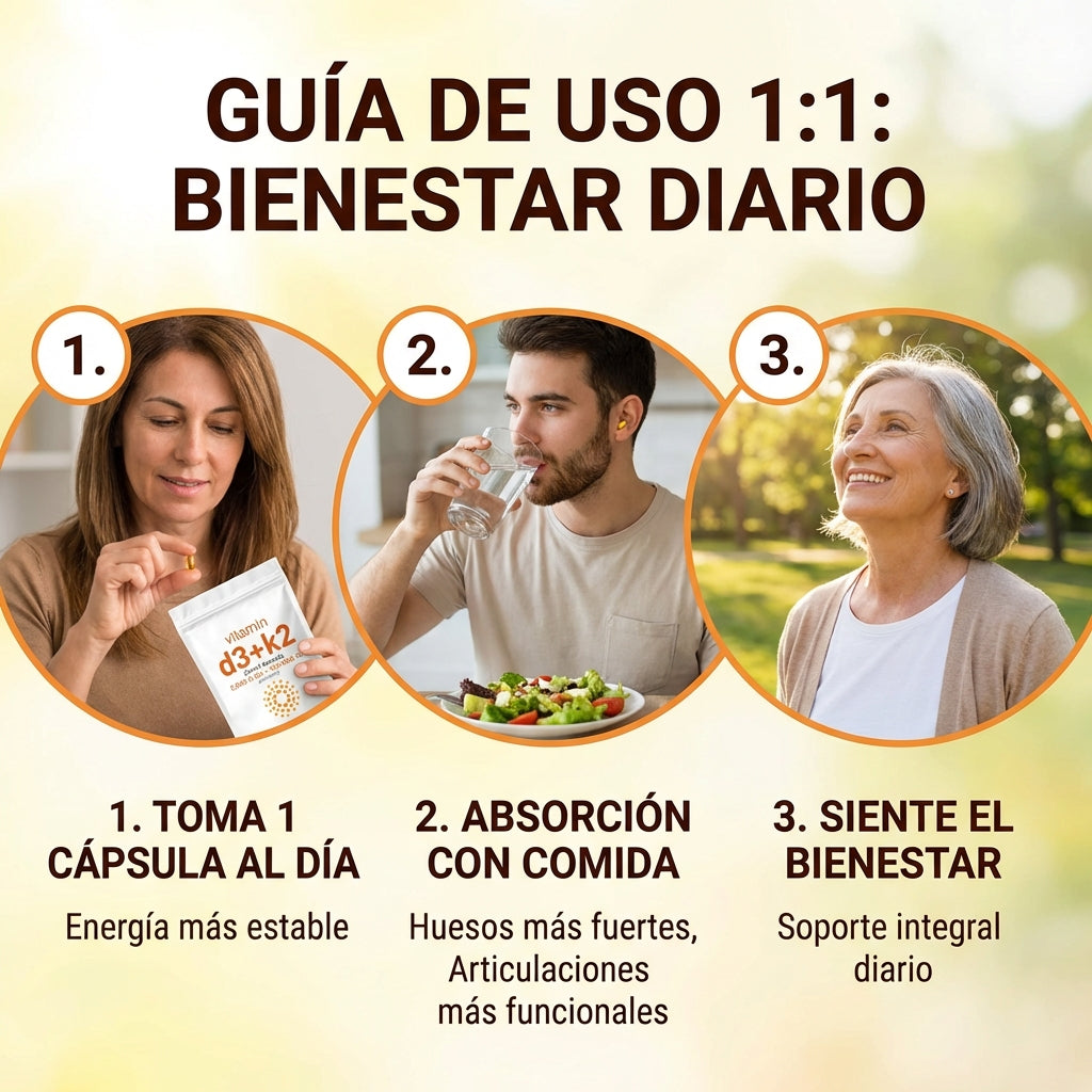 Vitamin™ D3+K2 — Huesos y Musculos Fuertes, Energía Real. (90 SoftGels)