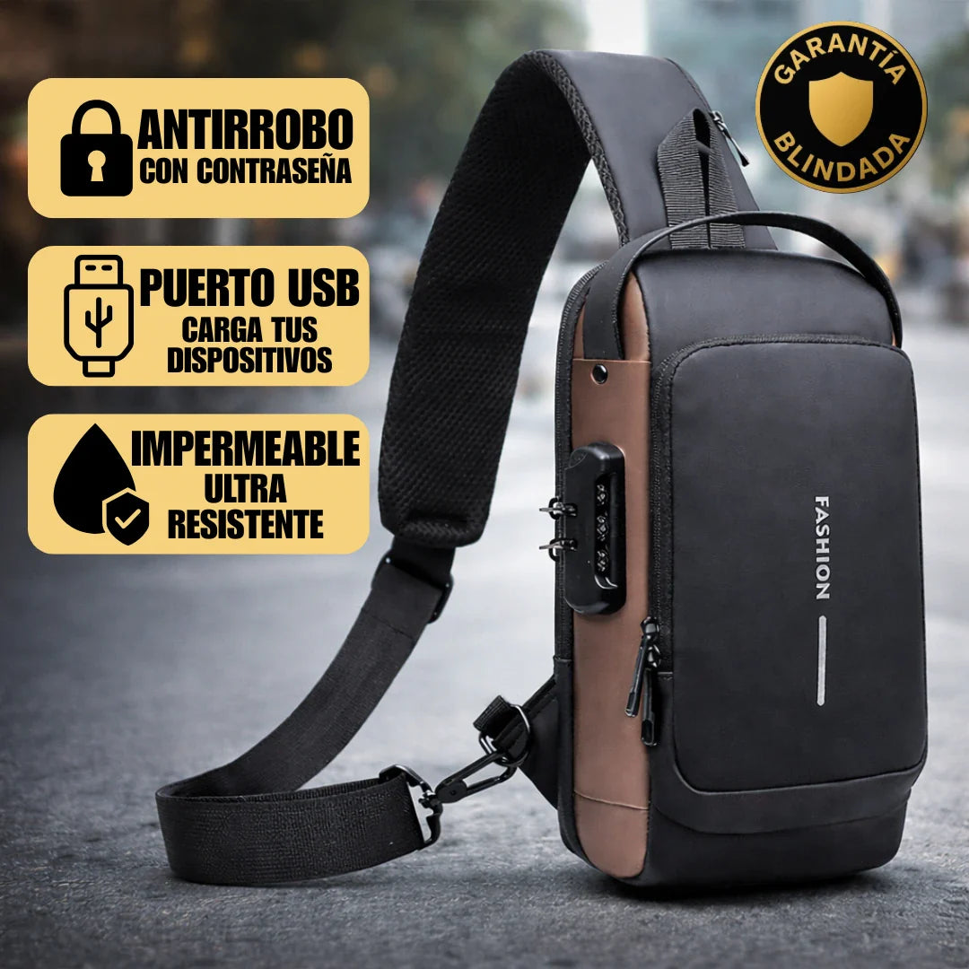 Mochila Antirrobo, Impermeable con Bloqueo y Puerto USB