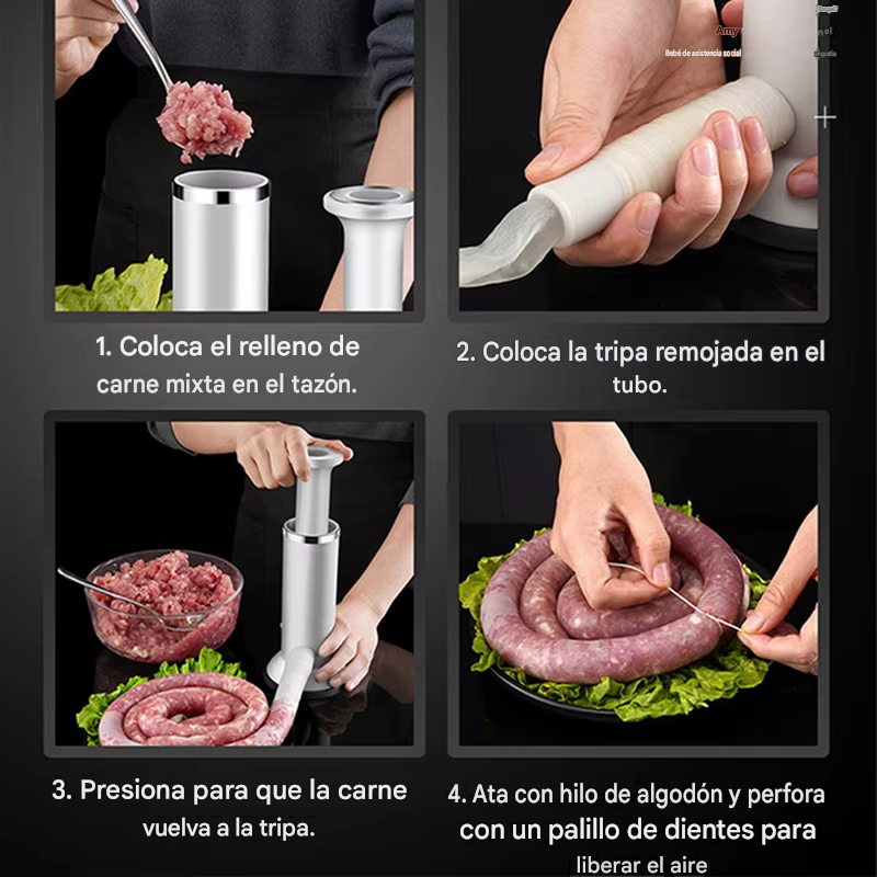 🥩 Embutidora Vertical Manual de Acero Inoxidable