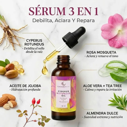 Cyperus Rotundus Oil | Menos vello, piel más suave por más tiempo