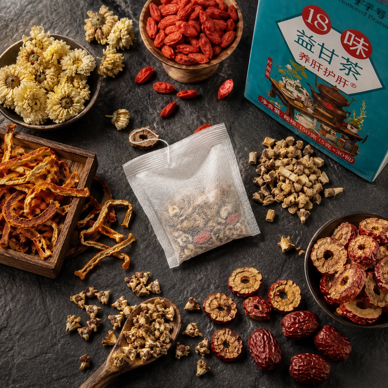Té Yigan — 18 Hierbas Chinas para Sentirse Liviano, con Energía y Limpio del Hígado